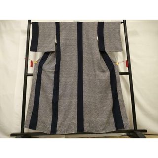 平和屋着物■上質な小紋　幾何学文様　正絹　逸品　未使用　AAAV4720jd(着物)