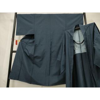 平和屋着物■男性　本場大島紬　アンサンブル　格子　正絹　逸品　AAAV2072jd