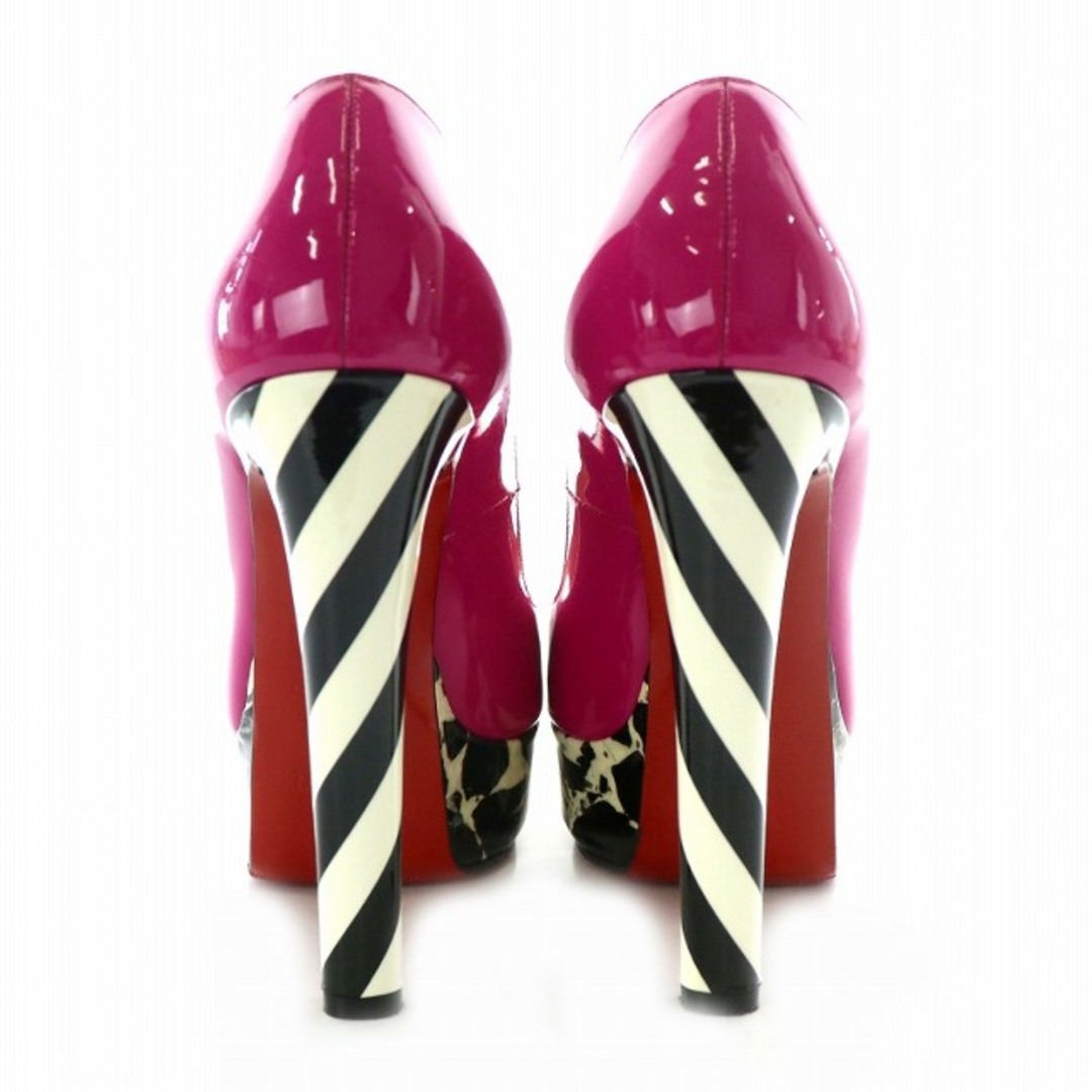 【ルブタン】　エナメルパンプス　size37 美品 Louboutin ルブタン パンプス 21.5 エナメル ブラック