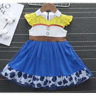 新品 ワンピース ジェシー風 女の子 コスプレ スカートディズニー スカート (ワンピース)