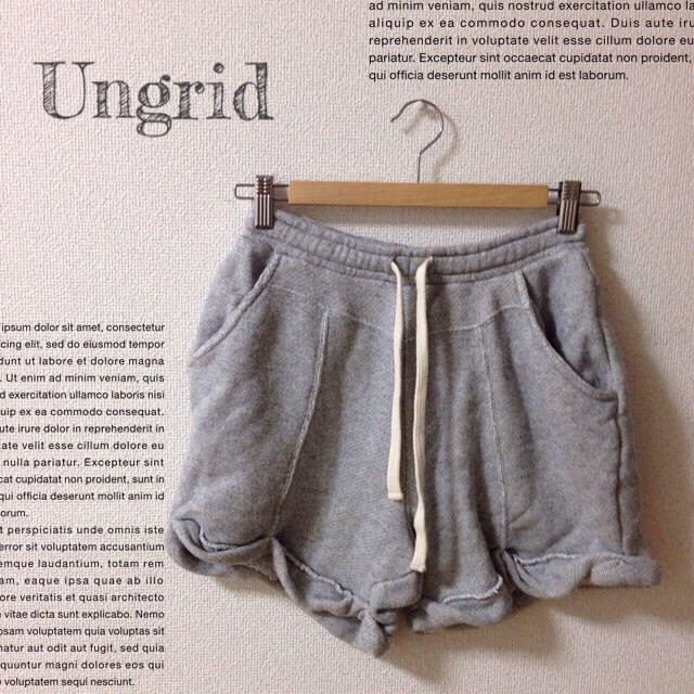 Ungrid(アングリッド)のUngrid スウェットショートパンツ レディースのパンツ(ショートパンツ)の商品写真