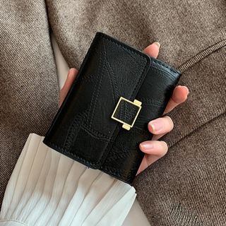 【新品未使用】三つ折り財布 ブラック ウォレット(財布)