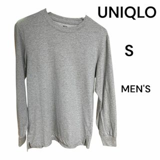 ユニクロ(UNIQLO)のユニクロ エアリズム 長袖Tシャツ S グレー メンズ 春夏 吸汗速乾(Tシャツ/カットソー(半袖/袖なし))
