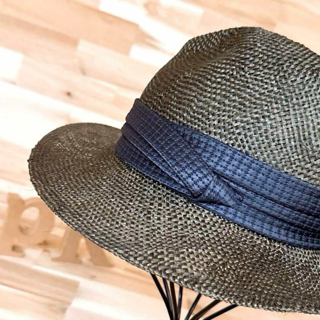 【美品・未使用】カシラ〈CA4LA〉中折れハット　ペーパーストローハット CA4LA - オシャレ【カシラ】天然草100% 中折れ ストローハット