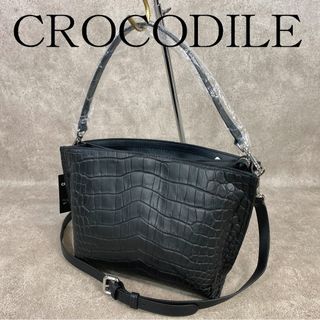 【未使用】 クロコダイル センター取り ２ウェイ ショルダーバッグ(ショルダーバッグ)