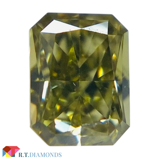 FANCY GRAYISH YELLOW GREEN 0.096ct RCT(その他)