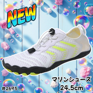 #2695 マリンシューズ 白 日本 24.5cm ※一部地域離島別途配送料有(マリン/スイミング)