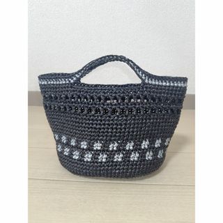 ハンドメイド🌼ビニールバッグ:ミニトートバッグ:ミニ手提げ:レトロ風(バッグ)
