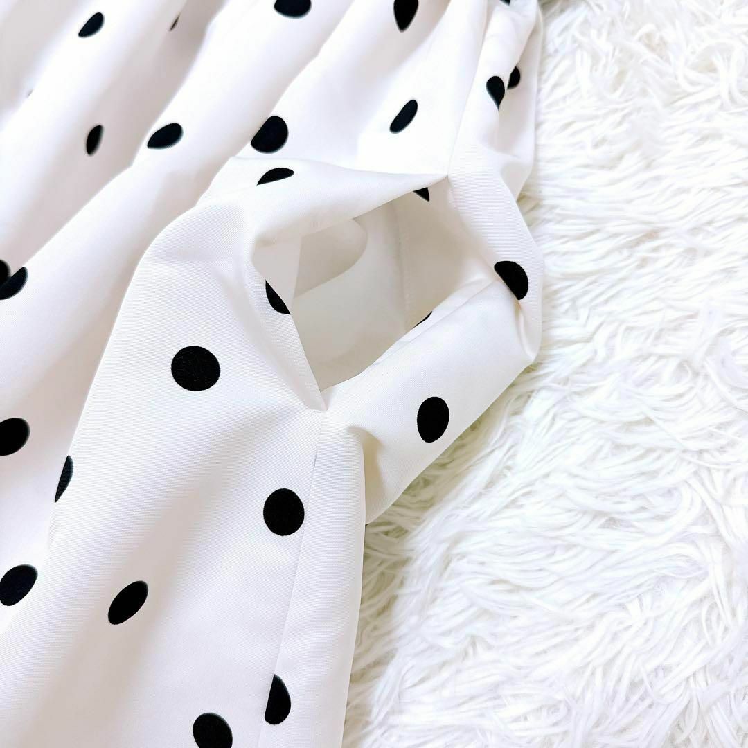 OBLI(オブリ)の美品✨　オブリ　ドットグログランキャミワンピース　フレア　ギャザー　S相当 レディースのワンピース(ロングワンピース/マキシワンピース)の商品写真