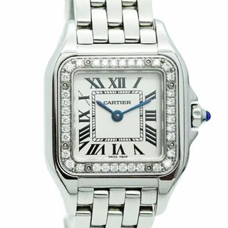 カルティエ(Cartier)の【5wwf0025】カルティエ パンテール W4PN0007 シルバー文字盤【中古】腕時計 レディース(腕時計)
