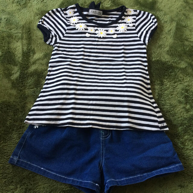 コーデ売り トップス110 ショーパン120 キッズ/ベビー/マタニティのキッズ服女の子用(90cm~)(Tシャツ/カットソー)の商品写真