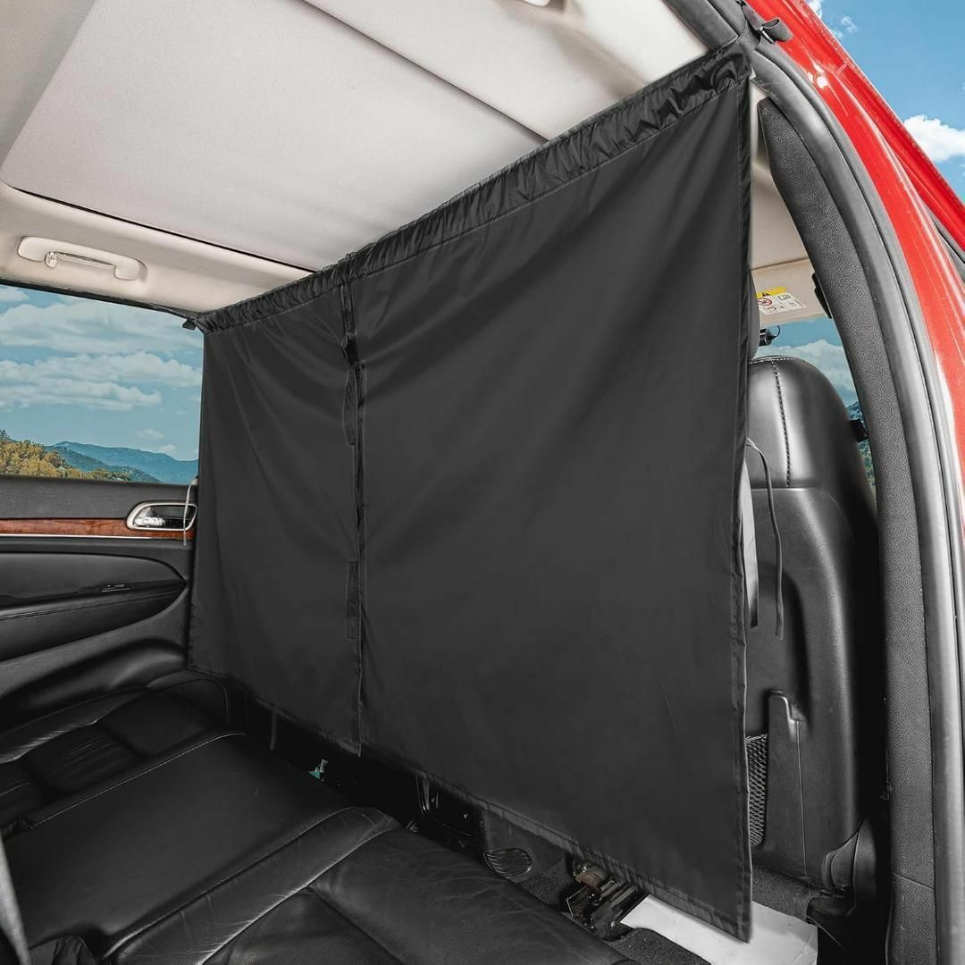 車用カーテン 間仕切りカーテン 遮光性　144×80cm 前後席間仕切り メンズのジャケット/アウター(ノーカラージャケット)の商品写真
