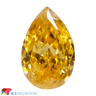FANCY VIVID YELLOW ORANGE 0.101ct PS(その他)