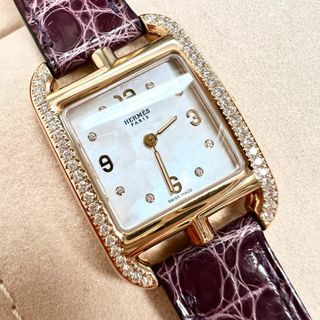 エルメス(HERMES)の未使用★HERMES★2025購入★金無垢★ケープコッド★アリゲーター★腕時計(腕時計)