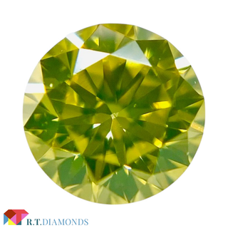 FANCY INTENSE GREEN YELLOW 0.220ct RD(その他)