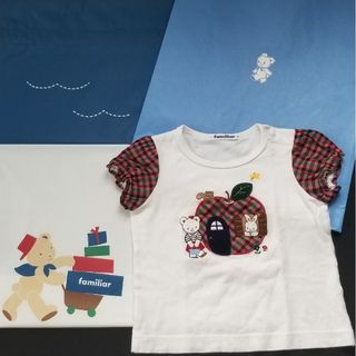 familiar - familiar 半袖 Tシャツ チェック ファミリア