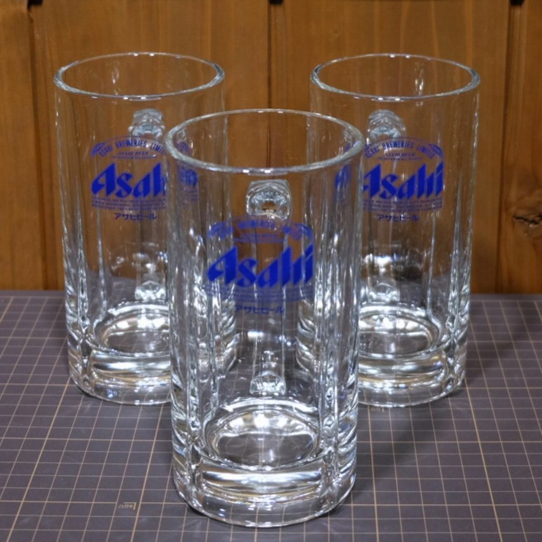 アサヒグループ食品(アサヒグループショクヒン)の【Asahi】大ジョッキ　3個セット(800ml) インテリア/住まい/日用品のキッチン/食器(タンブラー)の商品写真