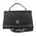 CHANEL シャネル シェブロン トップハンドル 2WAYバッグ ハンドバ