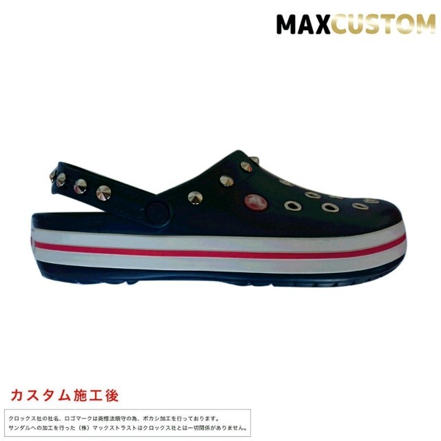 crocs(クロックス)のクロックス crocs カスタム ネイビー クロックバンド 22～29cm 新品 レディースの靴/シューズ(サンダル)の商品写真