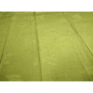 平和屋着物■上質な色無地　寿光織　立波文　夏虫色　金糸　正絹　逸品　DAAS4778sf(着物)