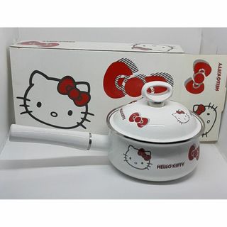 ハローキティ ホーロー 片手鍋 16cm HELLO KITTY KTE-1mr(キャラクターグッズ)