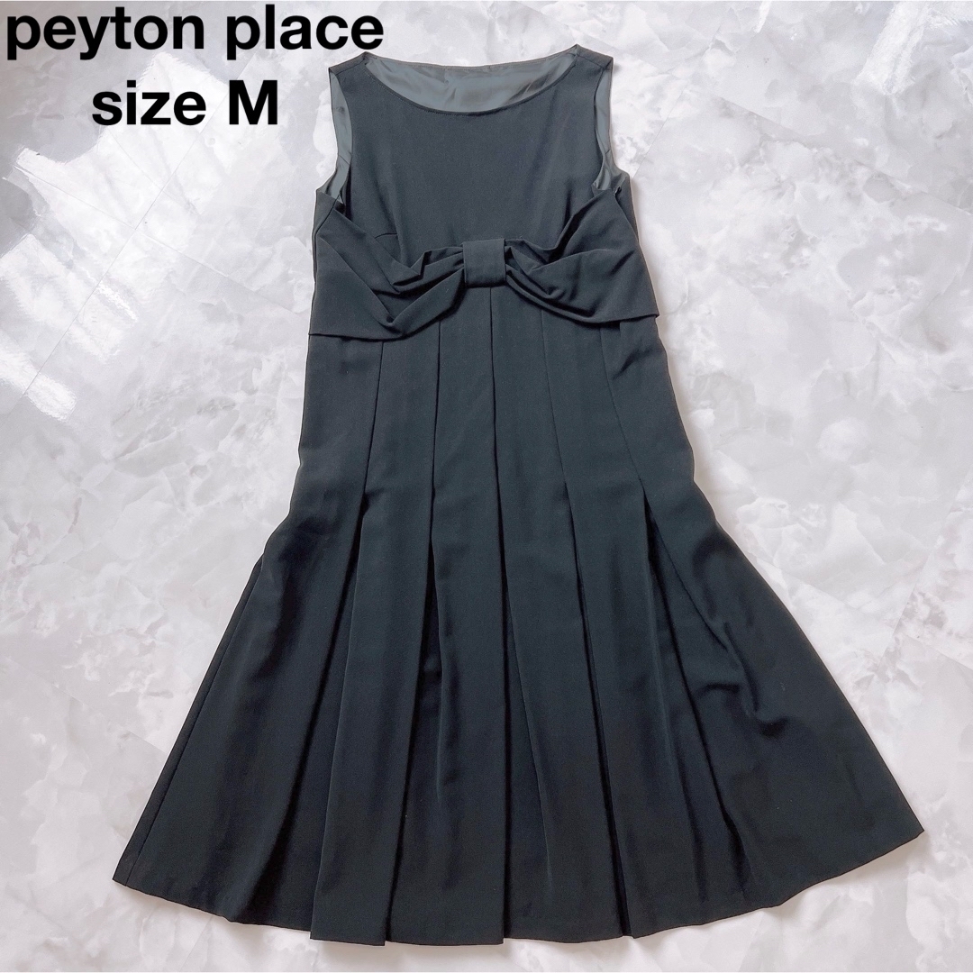 Peyton Place(ペイトンプレイス)のpeyton place ノースリーブプリーツワンピース ブラック Mサイズ レディースのワンピース(ひざ丈ワンピース)の商品写真