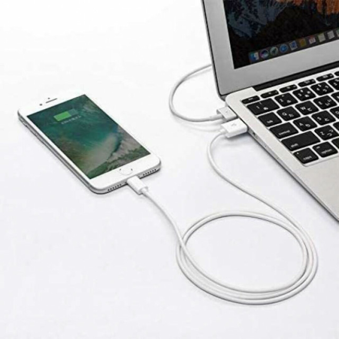 5本　iPhone 充電器　ライトニングケーブル　1m スマホ/家電/カメラのスマートフォン/携帯電話(バッテリー/充電器)の商品写真