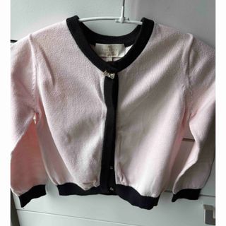 ケイトスペードニューヨーク(kate spade NEW YORK)のケイトスペード　kate spade 100cm ピンク黒　カーディガン(カーディガン)