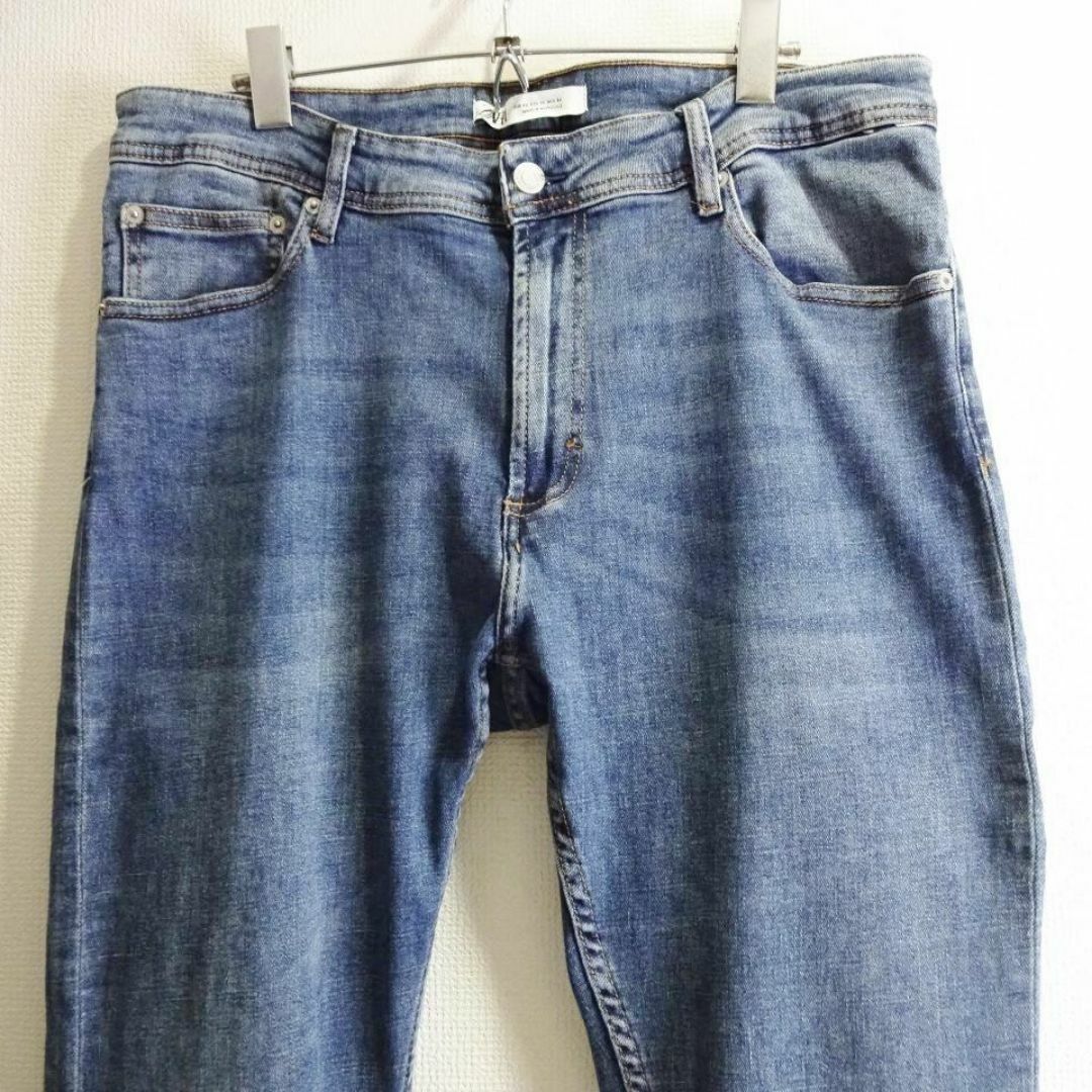 ZARA(ザラ)のZARA　スキニーデニム　W88cm　強ストレッチ　ハイライズ　明藍　モロッコ製 メンズのパンツ(デニム/ジーンズ)の商品写真