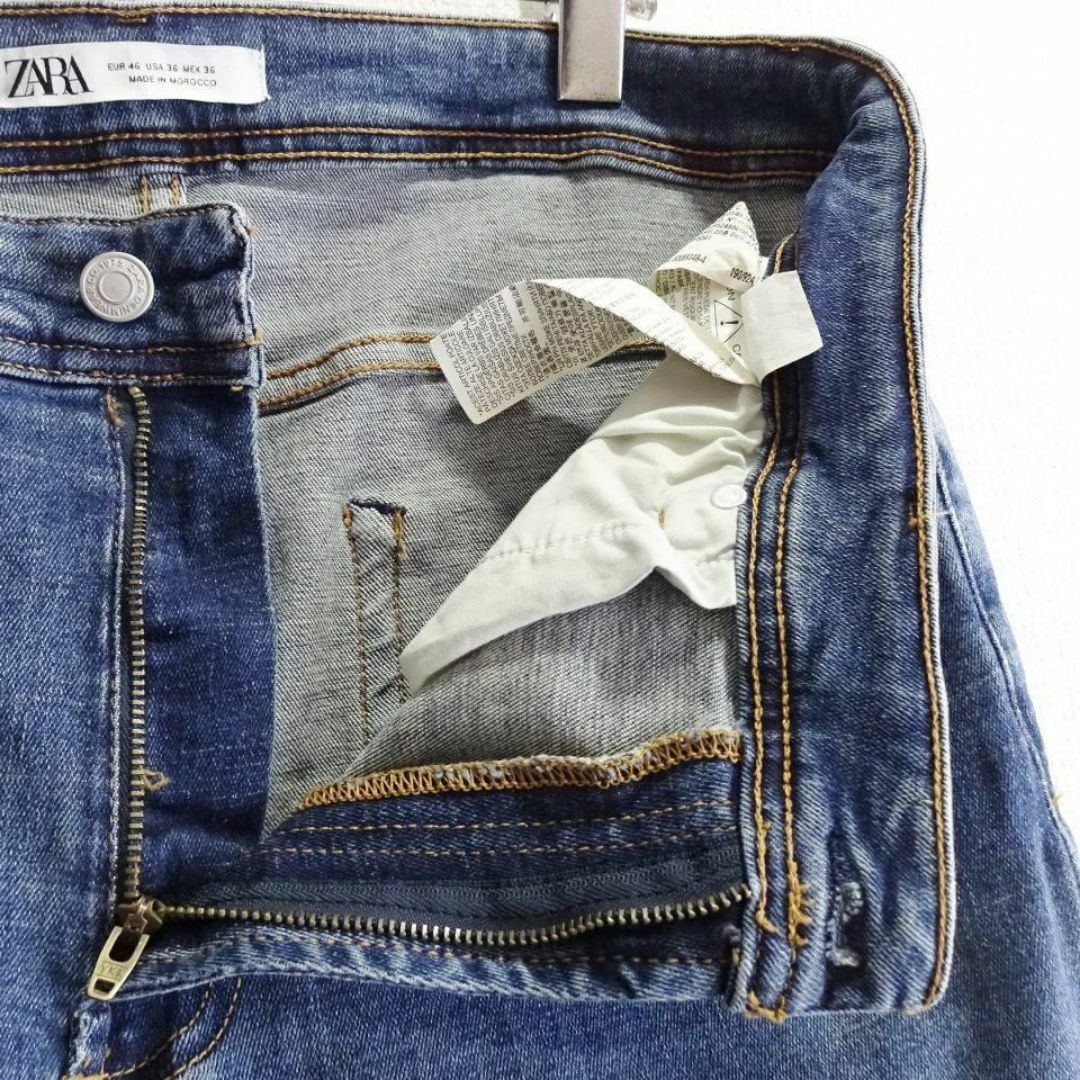 ZARA(ザラ)のZARA　スキニーデニム　W88cm　強ストレッチ　ハイライズ　明藍　モロッコ製 メンズのパンツ(デニム/ジーンズ)の商品写真