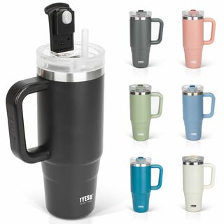 TYESO タンブラー 0.9L 水筒 保冷 ステンレスボトル ウォーターボトル(弁当用品)