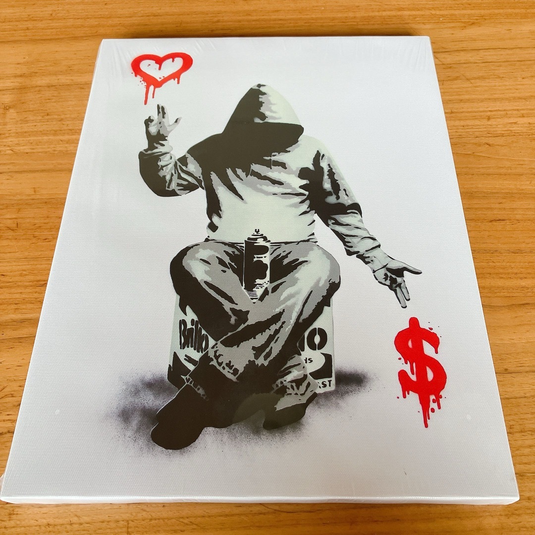 バンクシーの絵　「愛と金」 Amazon.co.jp: バンクシー 愛とお金 Love and money 各種サイズ
