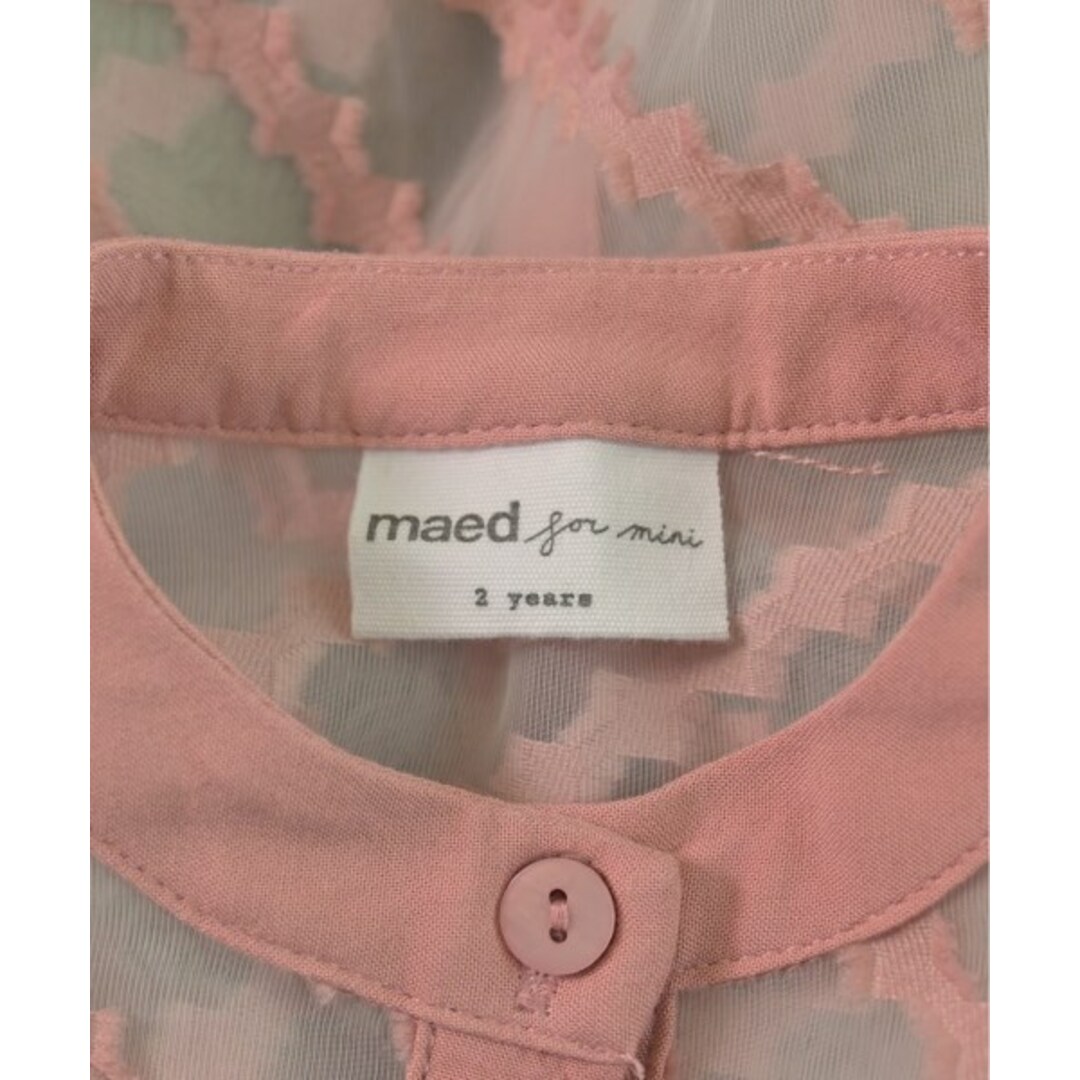 maed for mini メイドフォーミニ シャツ 90cm ピンク 【古着】【中古】 キッズ/ベビー/マタニティのキッズ服女の子用(90cm~)(ブラウス)の商品写真