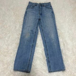 ジーユー(GU)のGU ジーユー デニム パンツ ストレート【S】ブルー レディース(デニム/ジーンズ)