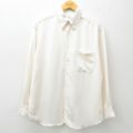 XL★古着 長袖 シャツ メンズ レーヨン 白 ホワイト 25jun11 中古…