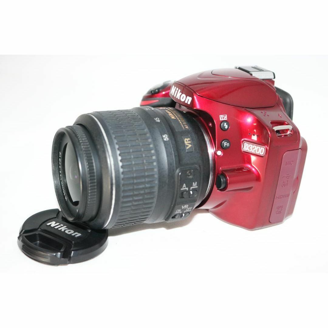 S回数少⭐レッドの輝き抜群⭐Nikon D3200⭐一眼レフ カメラ 美品 S回数少⭐レッドの輝き抜群⭐Nikon D3200⭐一眼レフ カメラ 美