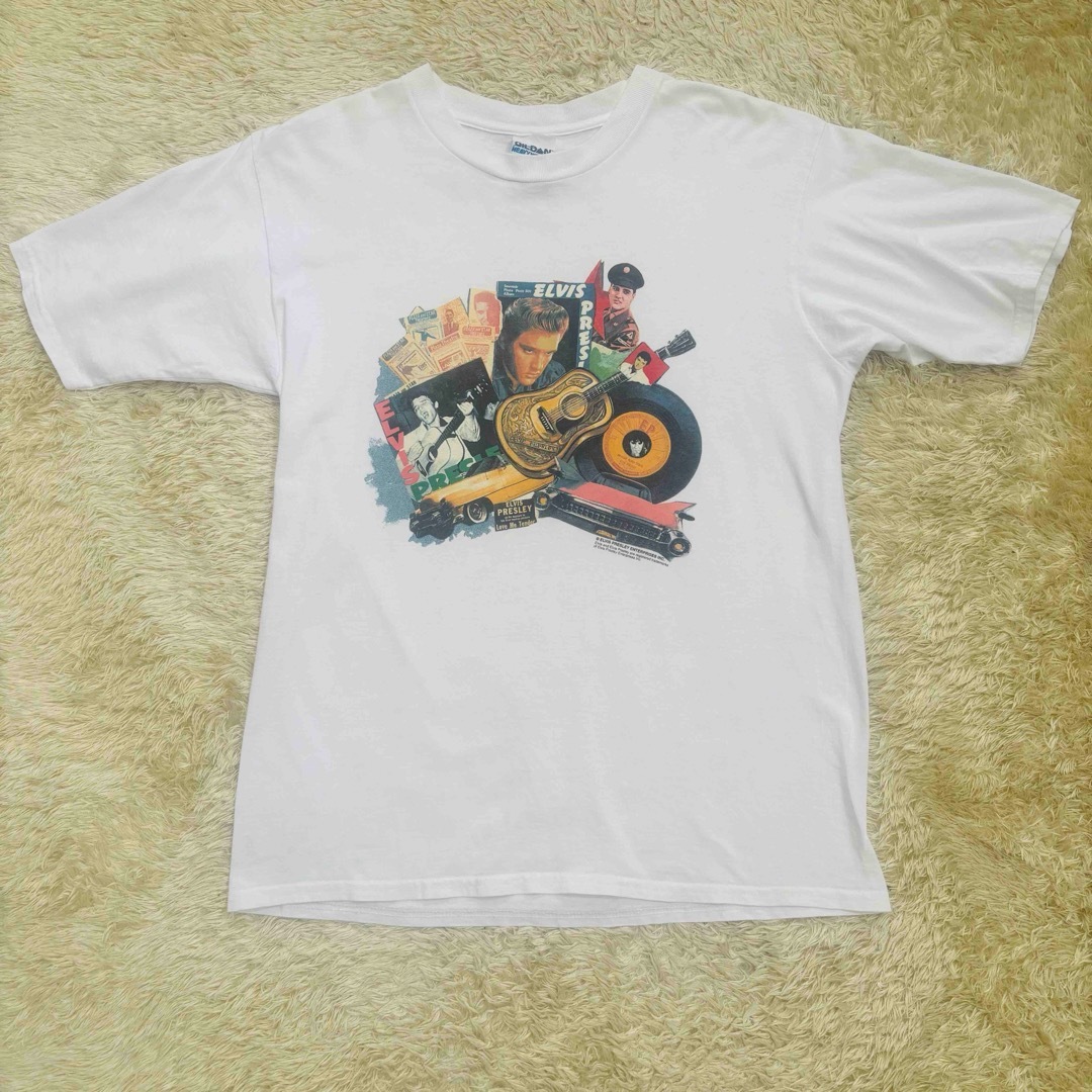 MEXICO製 GILDAN エルビスプレスリー プリント Tシャツ L GILDAN - 90-00s MEXICO製 GILDAN エルビスプレスリー Tシャツ L