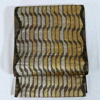 OF166 袋帯 金色 黒地　超美品　高級　フォーマル 匿名配送(帯)