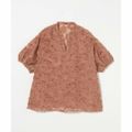 【ORANGE】カットジャガード キーネックブラウス <A DAY IN THE