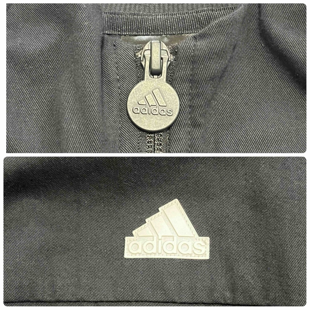 adidas - アディダス ジャンプスーツ 半袖 ブラック 黒 ロゴ