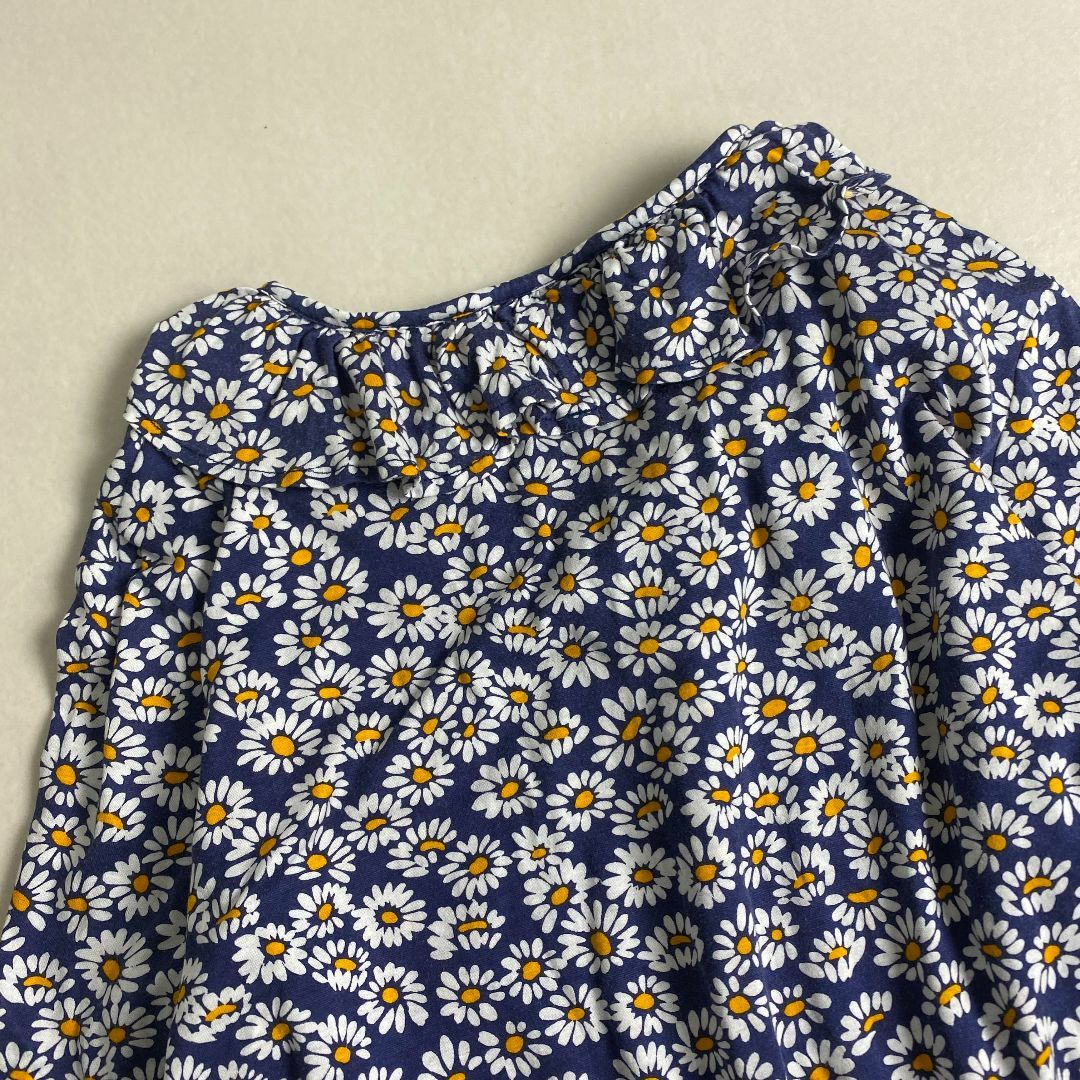 Yves Saint Laurent(イヴサンローラン)の美品　イヴサンローラン　ワンピース　フリル 花柄 ロング丈 Aライン レディースのワンピース(ロングワンピース/マキシワンピース)の商品写真