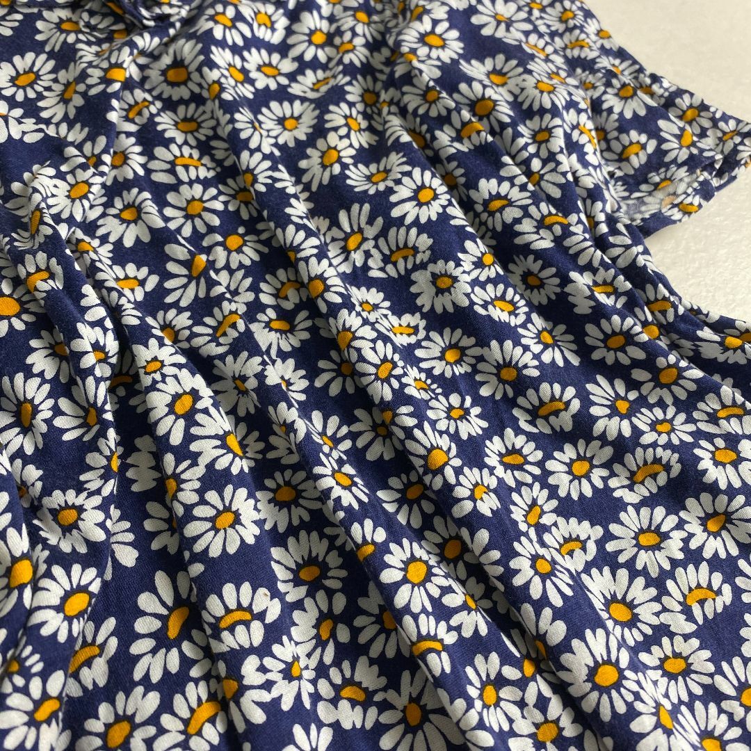 Yves Saint Laurent(イヴサンローラン)の美品　イヴサンローラン　ワンピース　フリル 花柄 ロング丈 Aライン レディースのワンピース(ロングワンピース/マキシワンピース)の商品写真
