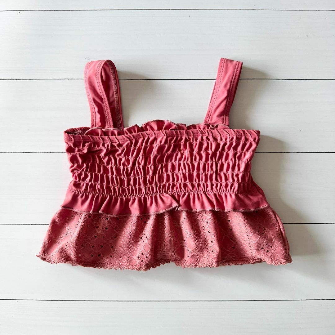 バースデイ(バースデイ)の新品｜水着｜セパレート　レース刺繍　ピンク系　100cm キッズ/ベビー/マタニティのキッズ服女の子用(90cm~)(水着)の商品写真