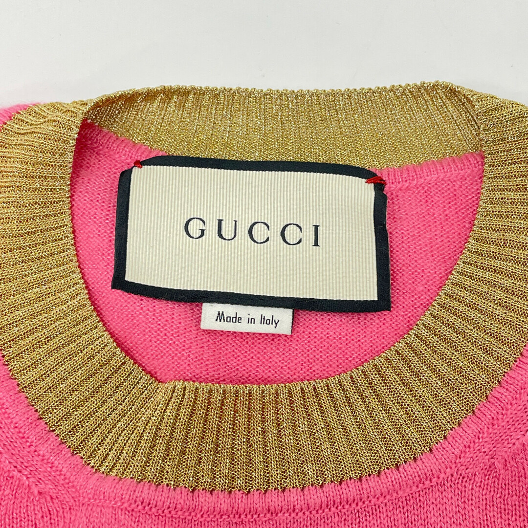 GUCCI - GUCCI グッチ ニット・セーター XS ピンク 【古着