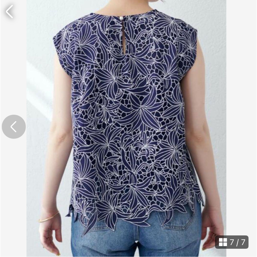natural couture(ナチュラルクチュール)のnatural couture ナチュラルクチュール　ノースリーブ　ブラウス　夏 レディースのトップス(シャツ/ブラウス(半袖/袖なし))の商品写真