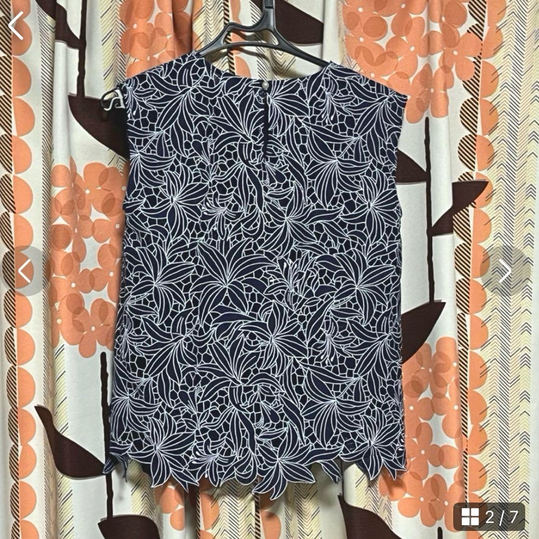 natural couture(ナチュラルクチュール)のnatural couture ナチュラルクチュール　ノースリーブ　ブラウス　夏 レディースのトップス(シャツ/ブラウス(半袖/袖なし))の商品写真