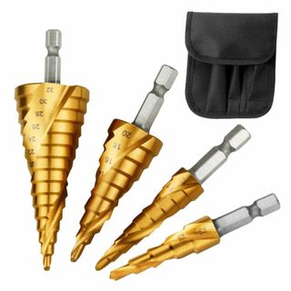 ステップドリル 穴あけ [アップグレード版4本セット] 螺旋 六角轴スパイラル(その他)