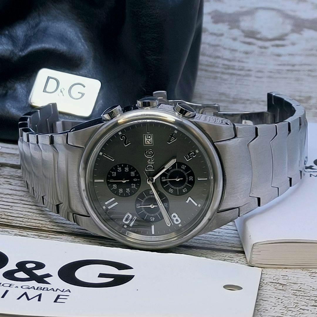 DOLCE&GABBANA(ドルチェアンドガッバーナ)の動作品 ドルチェ&ガッバーナ 腕時計 ドルガバ シルバー D&G 定価11万円 メンズの時計(腕時計(アナログ))の商品写真