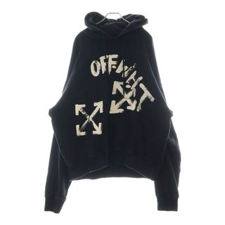 オフホワイト(Off-White)のOFF-WHITE オフホワイト 22AW Script Hoodie スクリプトロゴ スウェットプルオーバーパーカー ブラック OMBB085F22FLE006(パーカー)