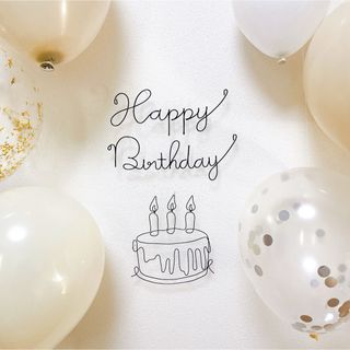 誕生日 飾りセット ベージュ ナチュラル おうちスタジオ 写真映え ワイヤー(その他)